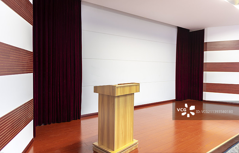 室内无人会议室讲台图片素材