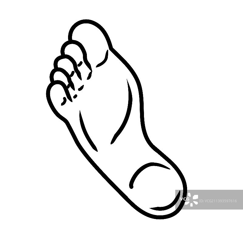 人类足部线条艺术图片素材