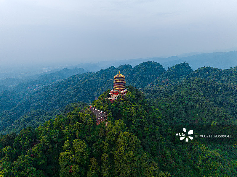 都江堰青城山老君阁图片素材