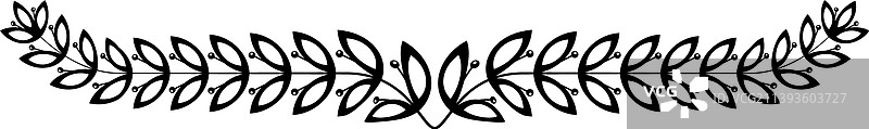 月桂花环装饰元素图片素材