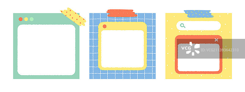 彩色网页浏览器记事本合集图片素材