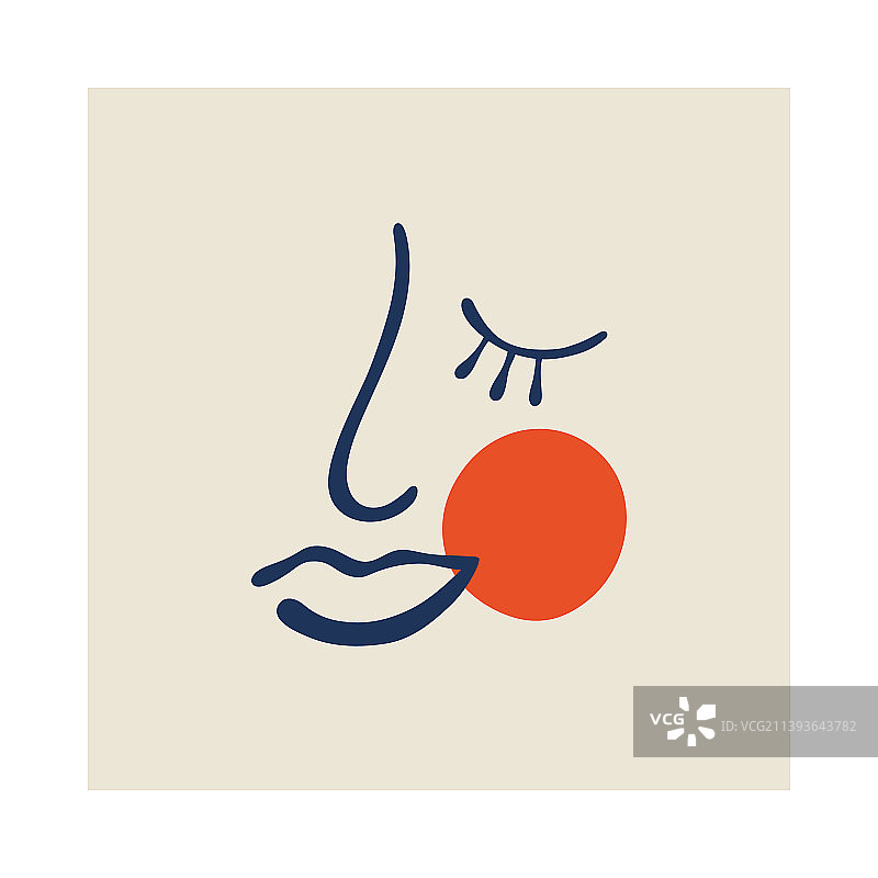 马蒂斯抽象女性面部当代艺术图片素材