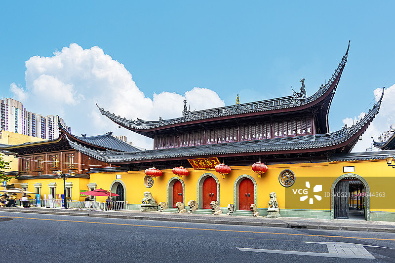 上海 玉佛寺 正门图片素材
