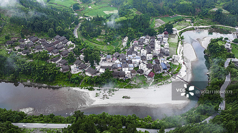 新农村美景如画图片素材