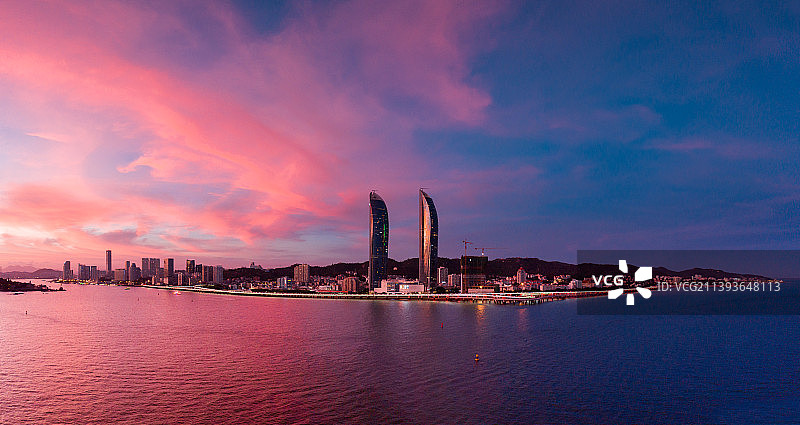 厦门城市风光全景图片素材