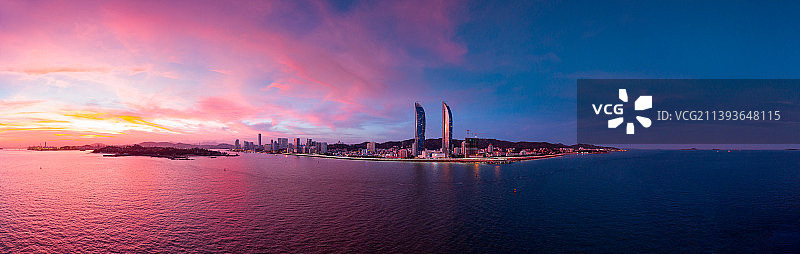 厦门城市风光全景图片素材