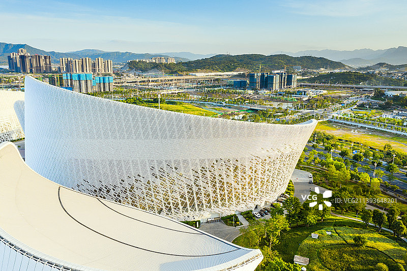 航拍福州海峡文化艺术中心图片素材