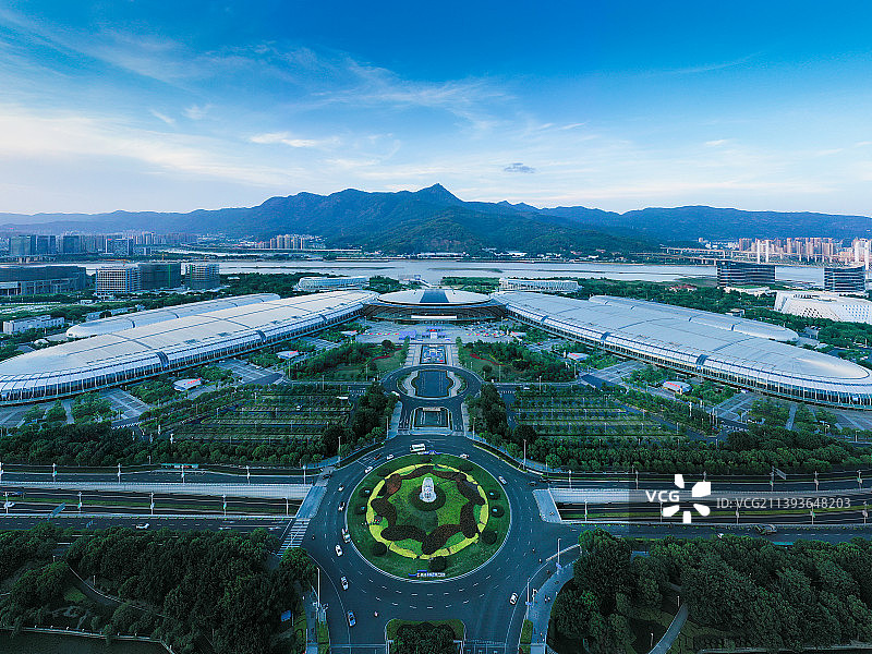 福州海峡国际会展中心航拍图片素材