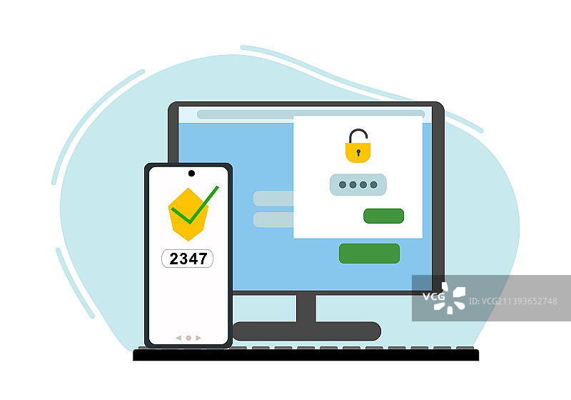 双重身份验证安全登录图片素材