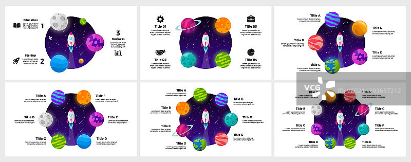 圆形图表启动信息图火箭图片素材