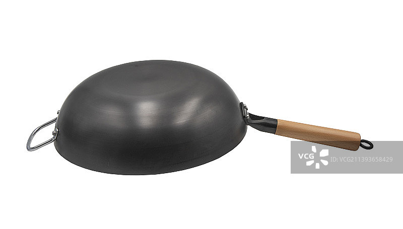 传统工艺平底铁锅棚拍图片图片素材