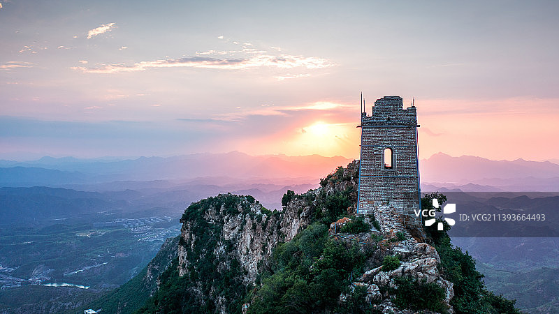 北京市密云区古北水镇司马台长城仙女楼图片素材
