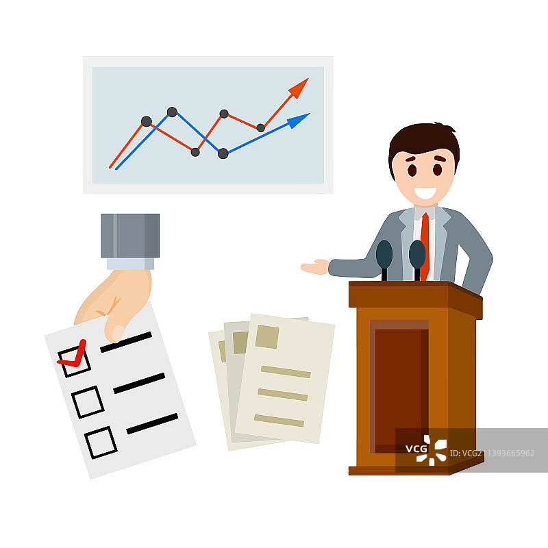 政治选举物品套装图片素材