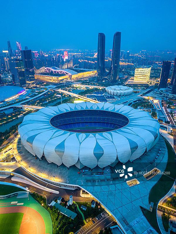 杭州滨江奥体中心杭州亚运会主体育场图片素材