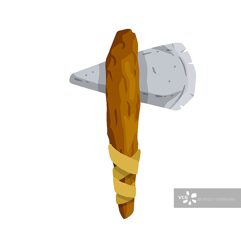 石器时代狩猎工具石斧图片素材