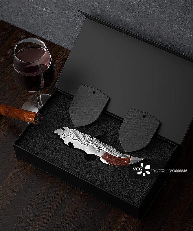 3D渲染抽象龙梅酒刀图片素材