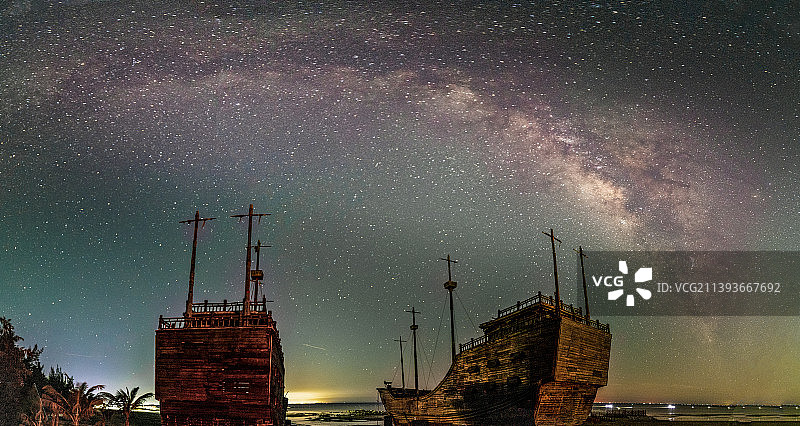 美丽的三娘湾银河图片素材