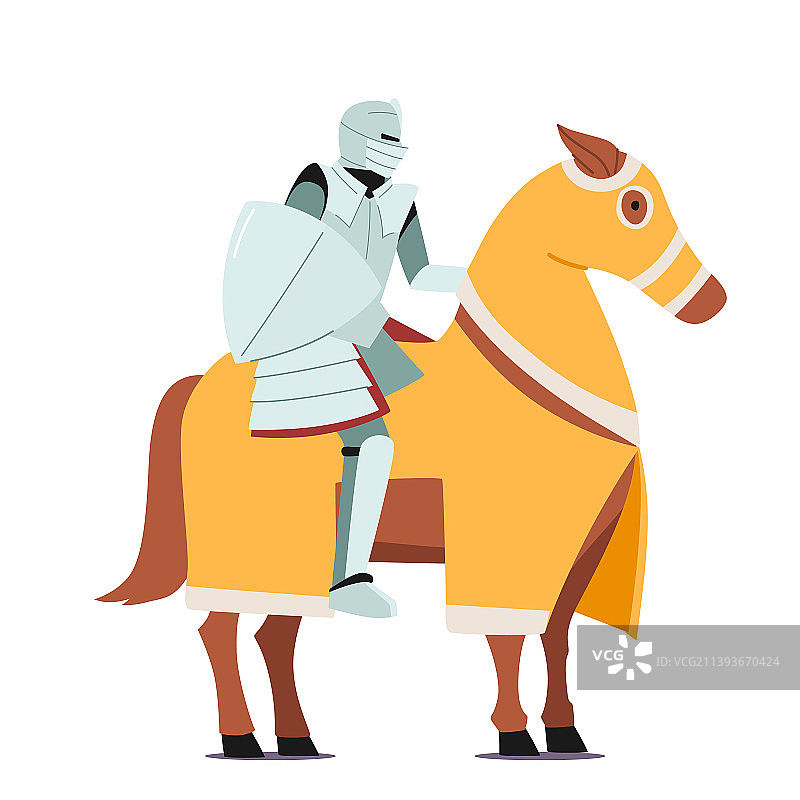身穿盔甲的中世纪古代骑士图片素材