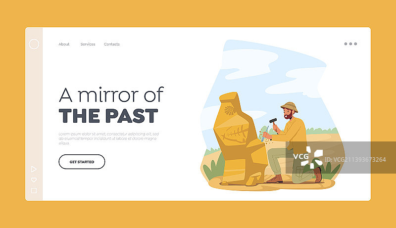 史前时代着陆页模板图片素材