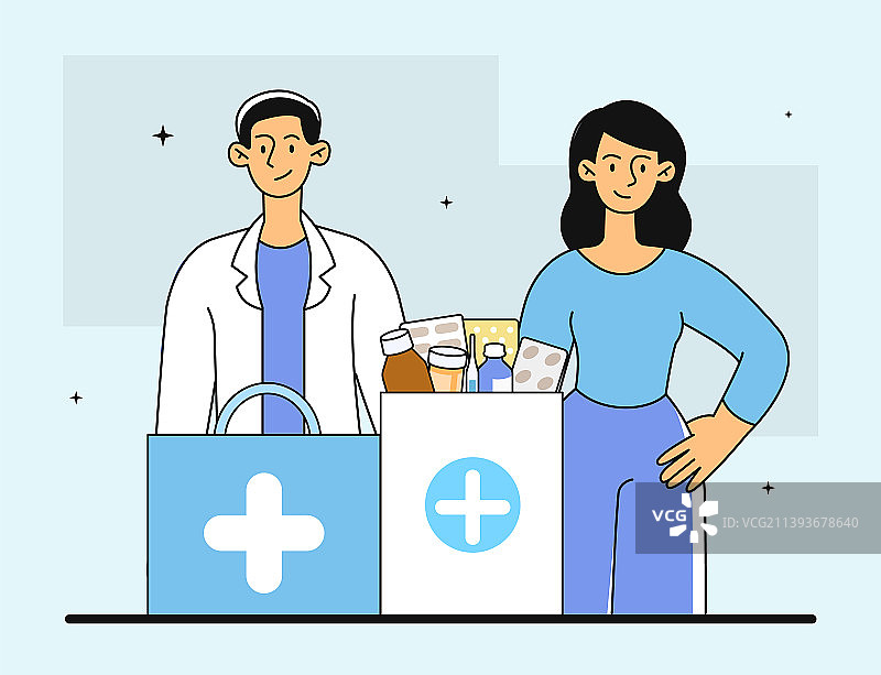 携带药物的医生图片素材