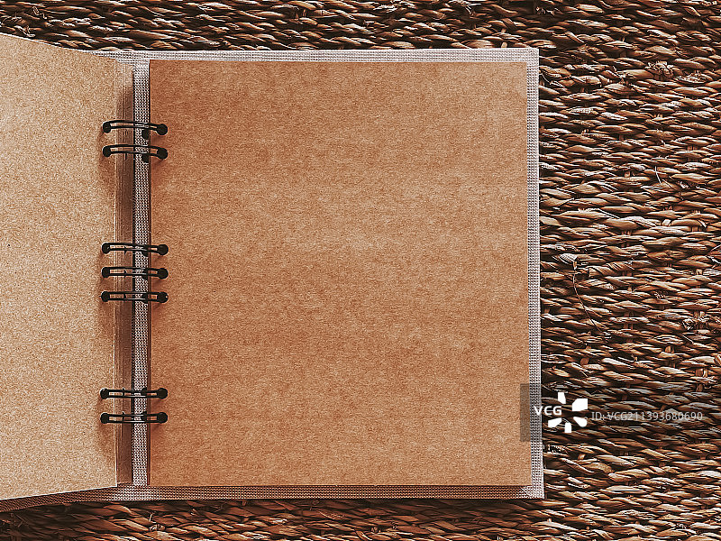 复古家庭相册，旅行日记本，照片笔记本或食谱图片素材