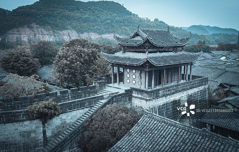 阆中古城中国四大古城之一图片素材