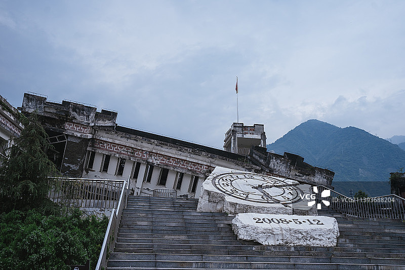 汶川地震历史遗址图片素材