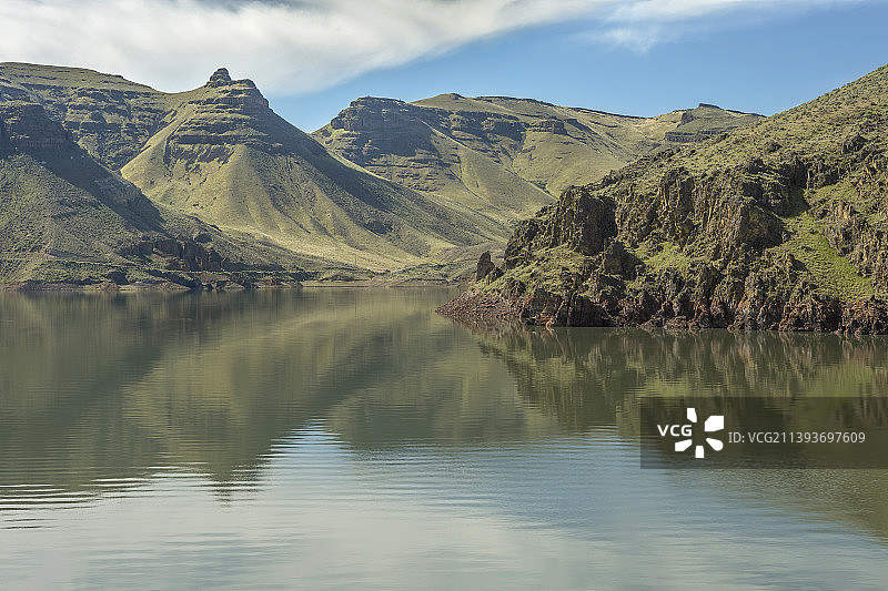 美国奥怀希湖州立公园湖光山色风光图片素材