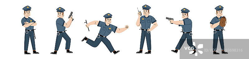 警察或警卫人物角色图片素材