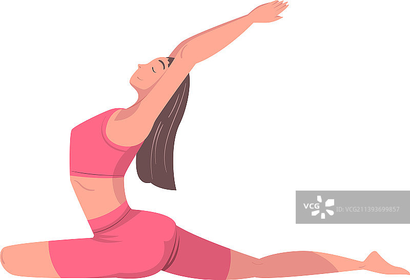 年轻女人练习瑜伽坐姿图片素材