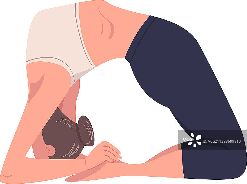 练习瑜伽体式或姿势的年轻女人图片素材