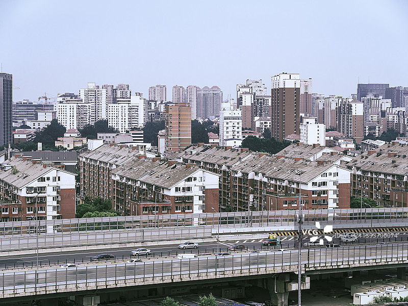 京新高速上地东侧城市面貌图片素材