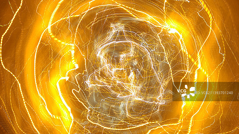 夜晚天空中的光迹特写图片素材