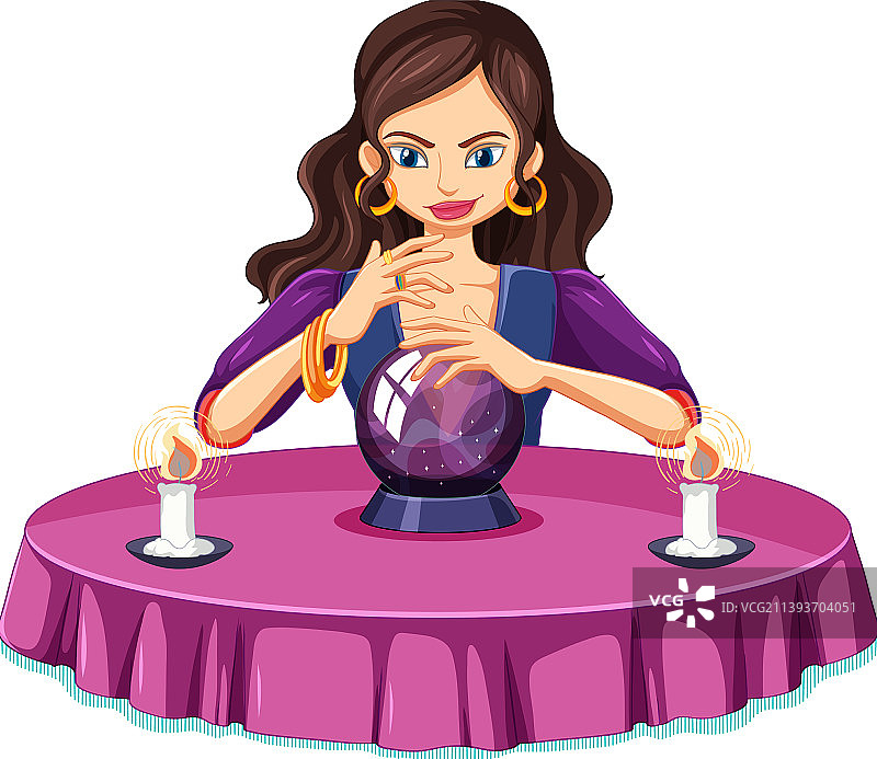 水晶球占卜师图片素材