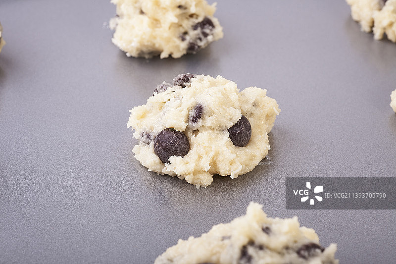 桌子上饼干的特写图片素材