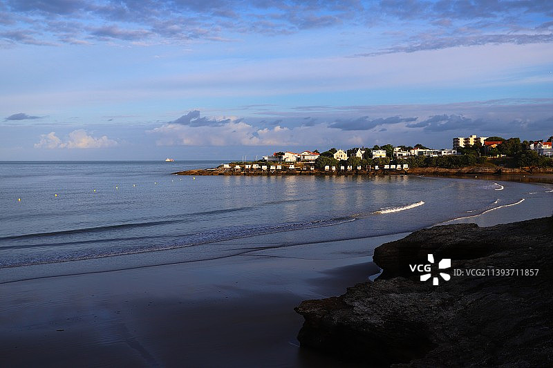 法国鲁瓦扬海天景色图片素材