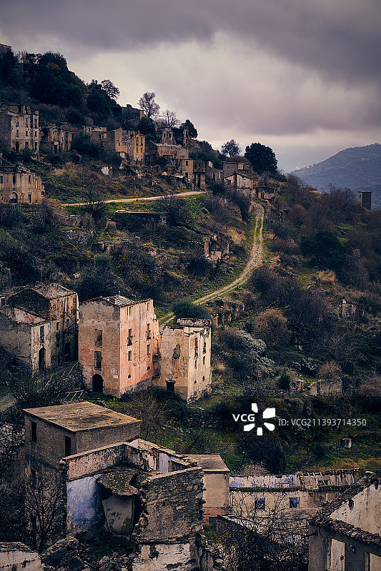 意大利塞维和拉努塞伊国道城市建筑高角度景观图片素材