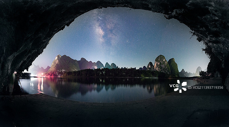 阳朔星空图片素材