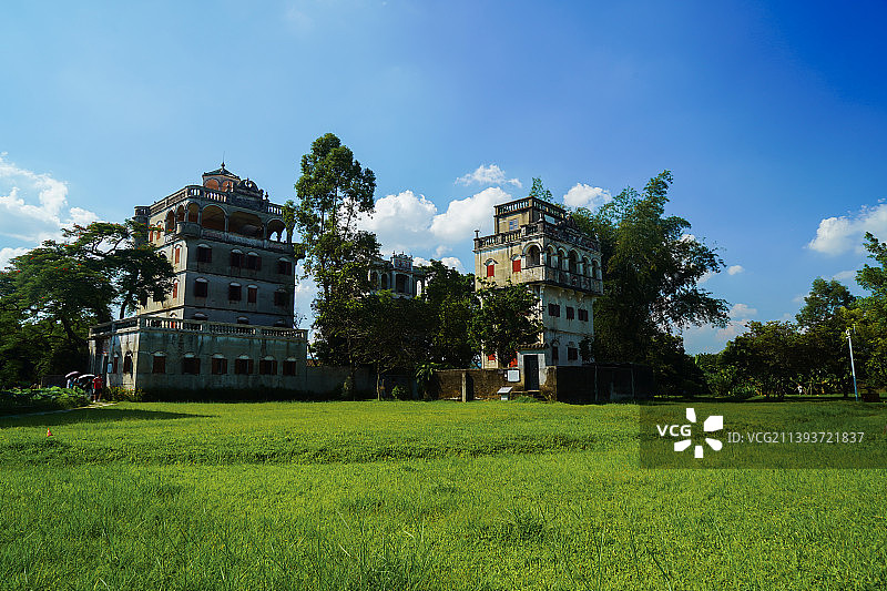 广东江门开平碉楼自立村图片素材