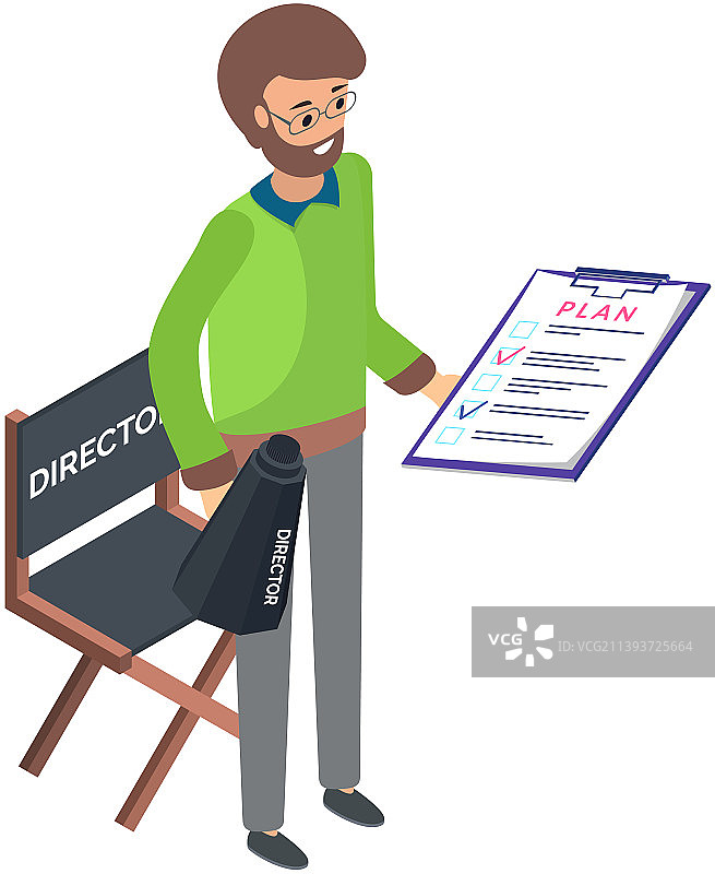 男人编剧拿着导演的扩音器图片素材