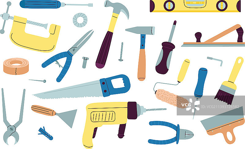 带电钻的维修工具箱图片素材