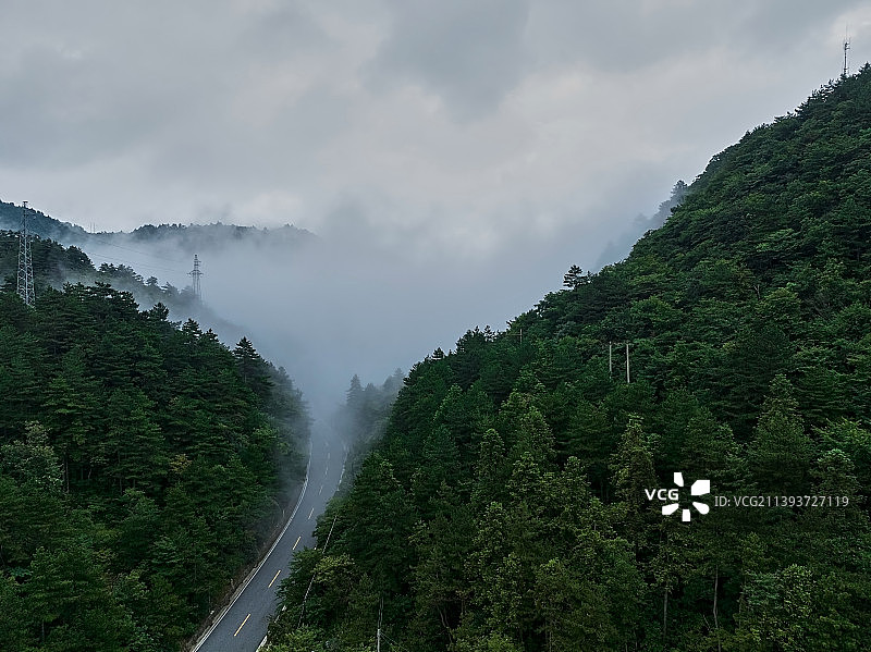 安徽省安庆市日出云海风光图片素材