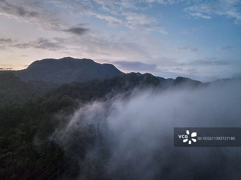 安徽省安庆市日出云海风光图片素材