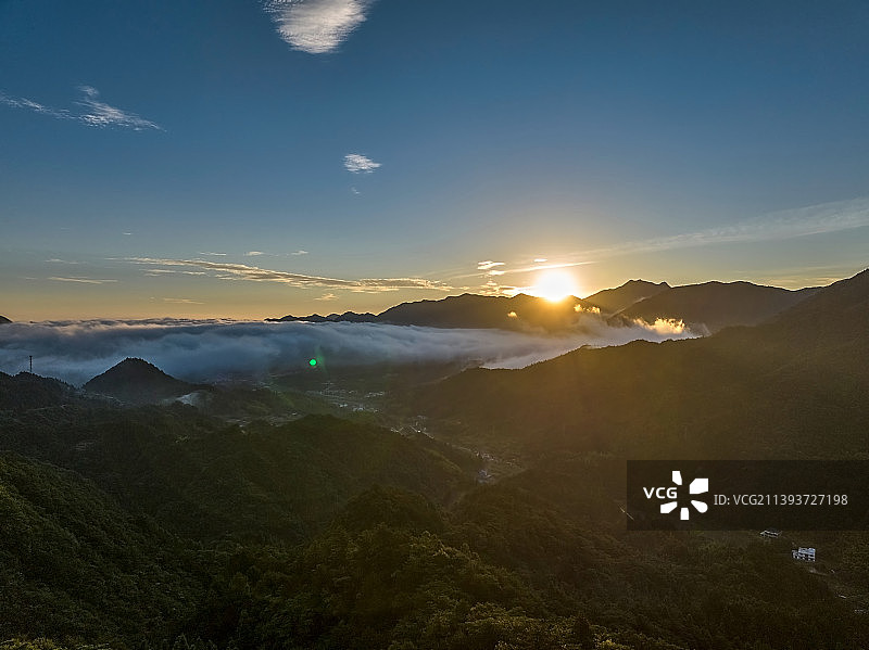 安徽省安庆市日出云海风光图片素材