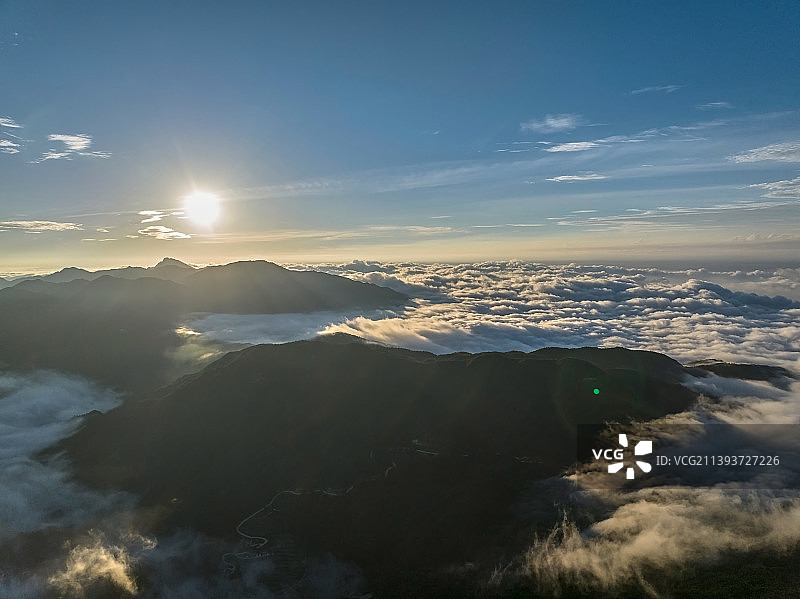 安徽省安庆市日出云海风光图片素材