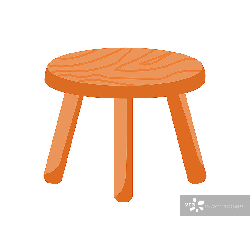 孤立的木凳图片素材