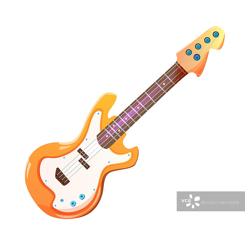 现代贝斯吉他的颜色图片素材