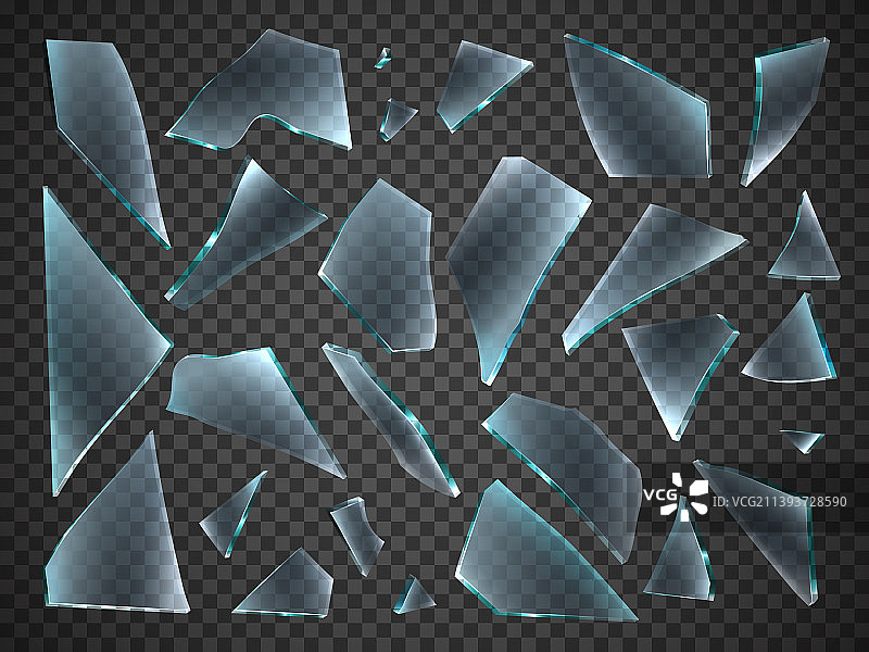 各种随机的碎玻璃图片素材