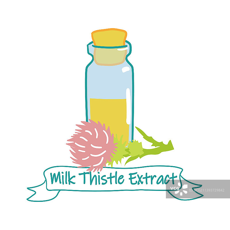 奶蓟提取物产品包装贴纸图片素材