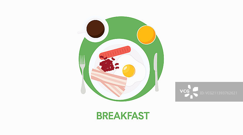 早餐图标或标志图片素材